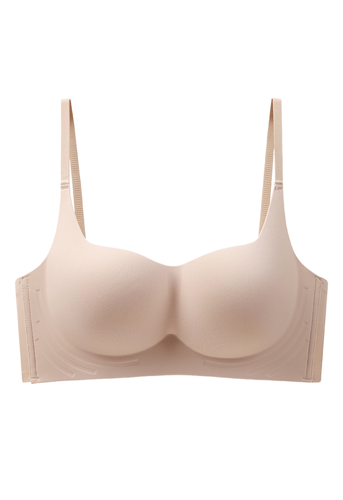 Bra Tanpa Kawat / Non-Wire Bra Nyaman Seharian, Cup 1/2 Mengumpul & Pas - Putih, Kulit, Hitam, Hijau