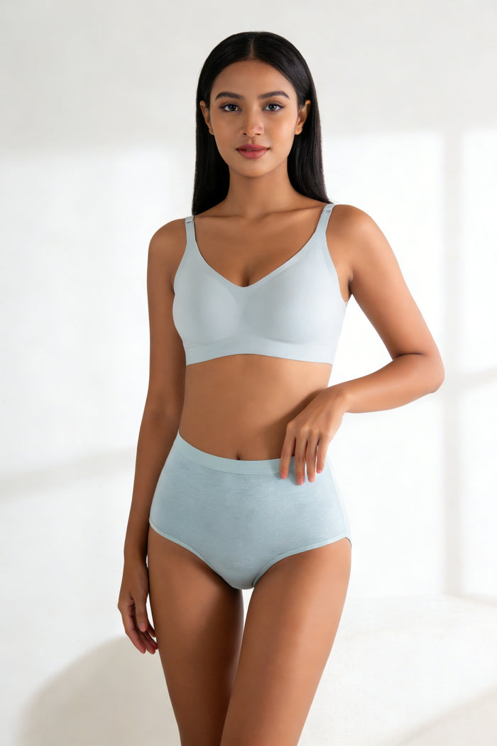 Celana Dalam Pinggang Tengah - 8 Pack Warna Campuran - Bahan Polyester-Spandex Elastis & Nyaman - Ukuran M L XL