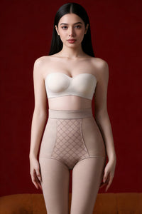 Celana Dalam Shapewear Nylon-Spandeks untuk Wanita, Paket 2 Warna (Hitam, Champagne) - 5 Ukuran (M-3XL)