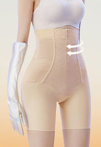 Breathable High Waist Shaper Pants for Women - Nylon Spandex Tummy Control with Silk Lining