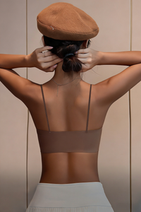 [Brand] Bra Push Up Tanpa Kawat 1/2 Cup Tebal Removable Padding Breathable Nylon Spandex - Skin / Hitam / Putih / Coklat - S M L XL