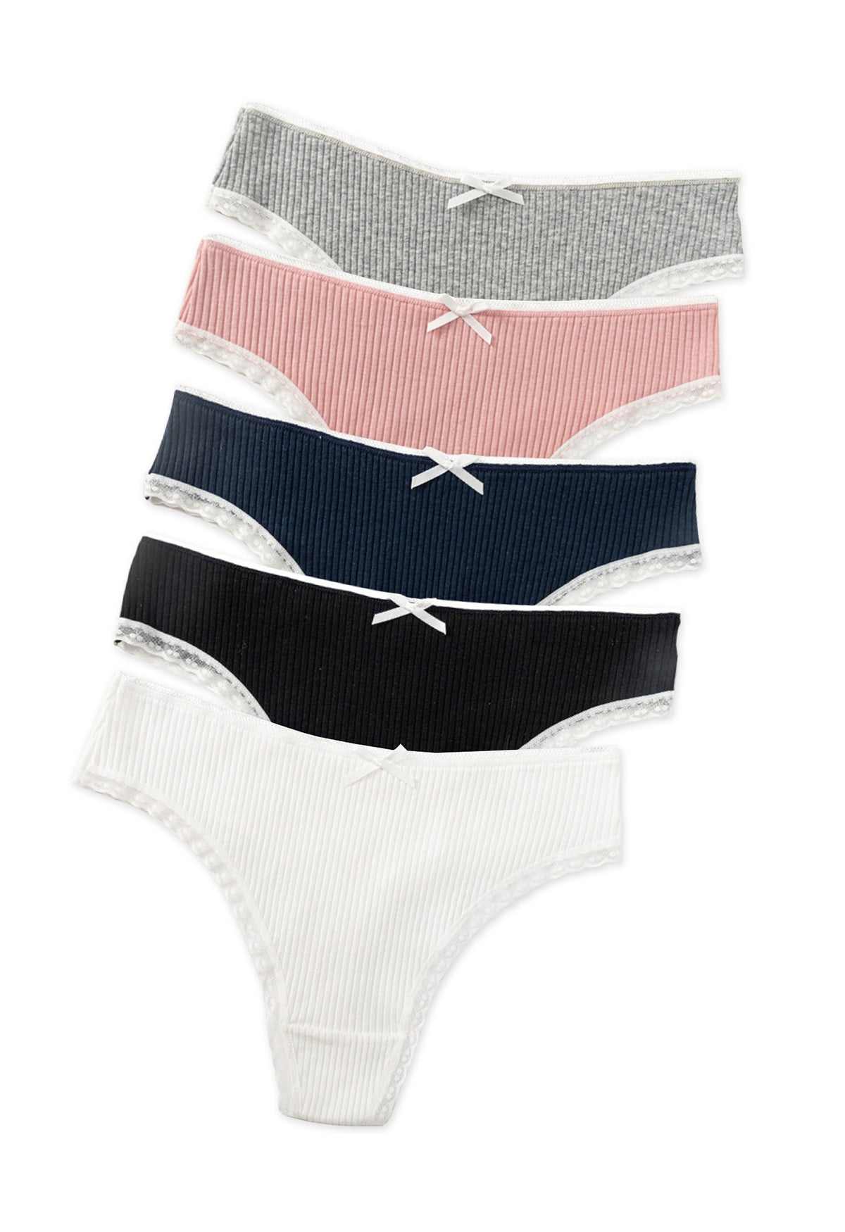Women's Low Rise Cotton Underwear - 5 Pack Mixed Colors (S- XL) | Breathable & Soft Daily Panties