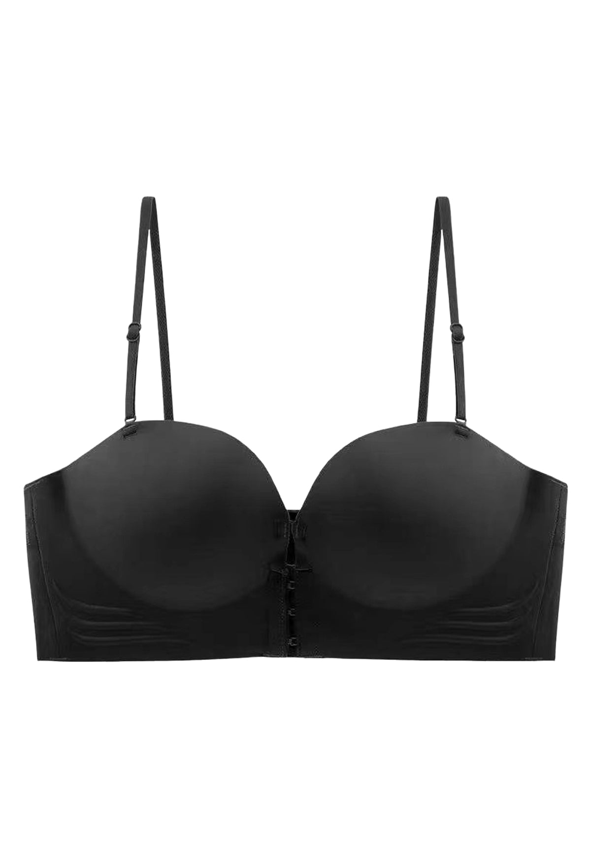 [Brand] Bra Push Up Tanpa Kawat 1/2 Cup Tebal Removable Padding Breathable Nylon Spandex - Skin / Hitam / Putih / Coklat - S M L XL
